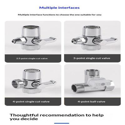 Faucet Adapter Kitchen Sink Splitter Diverter Valve Water Tap Connector For Toilet Shower Bathroom Kitchen