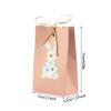 8pcs Kraft paper Easter Bunny Gift Bags with Rope stickers Easter Party Favors Rabbit Treat Bag Gift Packing Bags for Kids