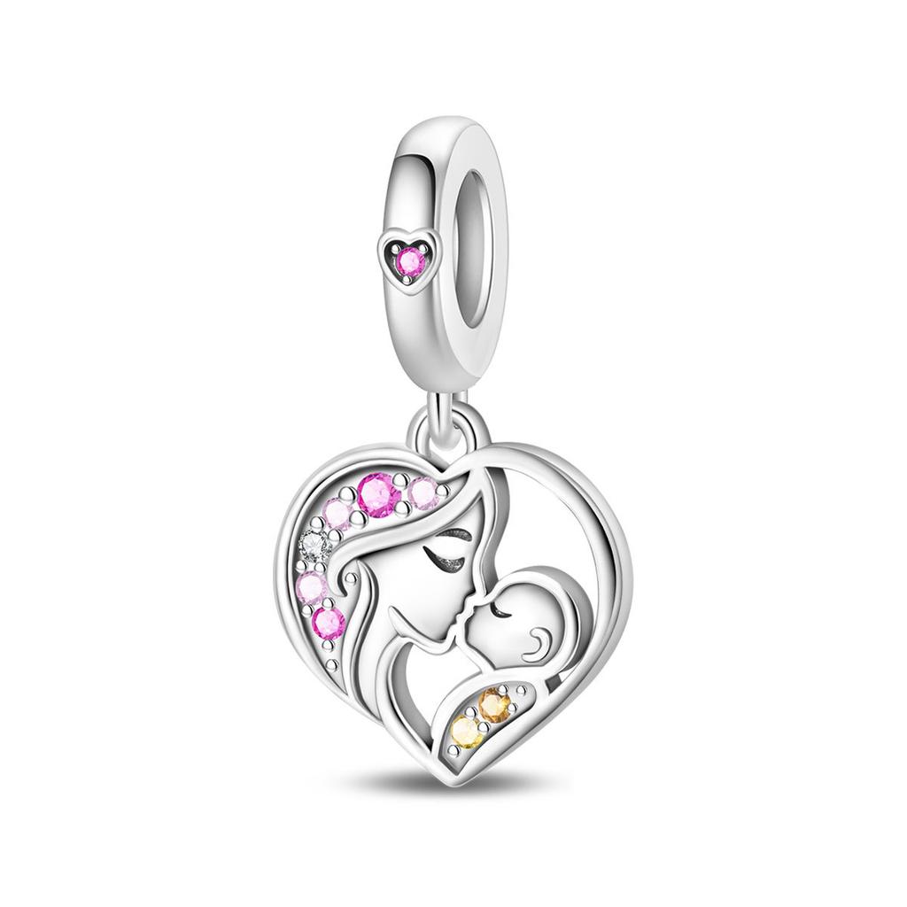 Family Charm Love Lucky Hourglass Charm Beads Diy Jewelry Necklace Bracelet Accessories