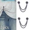 Latest Multi-Function Magnetic Clothing Buckle With Chain Metal Button Clip Clothes Scarf Trouser Legs Cuff Fixing Magnet Pin