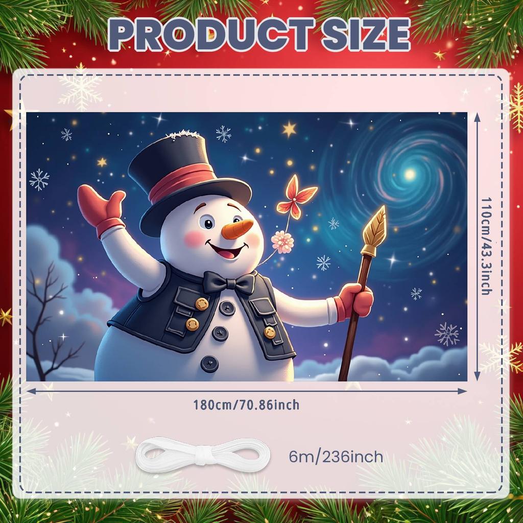 Winter Wonderland Backdrop Festive Lights Frosty Scene Banner Festive Background Top Hat Design Winter Display For Winter Xmas