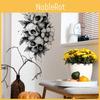 Modern Minimalist Pvc Black And White Skull Flower Wall Sticker For Halloween Living Room And Bedroom Decor