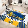 1ks Koberec s potiskem loga Golden State Warriors - Měkký, Omyvatelný, Protiskluzový vnitřní koberec, Dekorativní koberec do obývacího pokoje, Domácí kanceláře, Kancelářský dekorativní