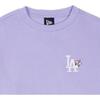 New Era Letter Embroidered Pullover American Sweatshirt Unisex Sweatshirt Light-Purple 13558610