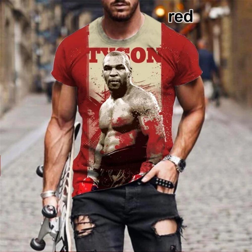 Mode Zomer Bokser Ster Mike Tyson 3D Geprint T-shirt Persoonlijkheid Grappig Casual Sport T-shirt Tops Grote Maten