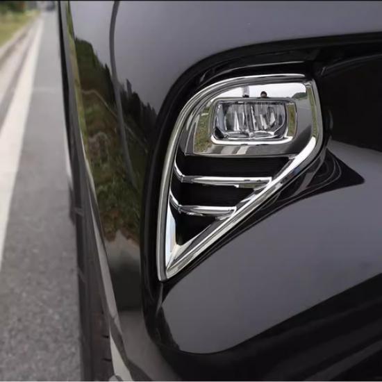 ABS Chrome Front Fog Light Lamp Cover Trim for Toyota Highlander -2024
