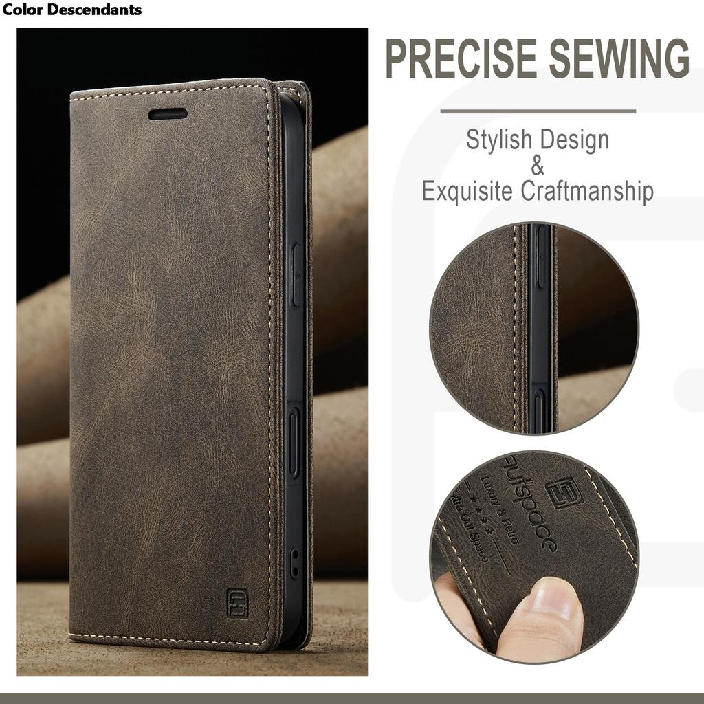 Lederhülle für Samsung Galaxy S9 S10 Plus S20 FE S21 S22 S23 S24 S25 Ultra Luxuriöse Magnetische Klapphülle Handy Ständer Tasche