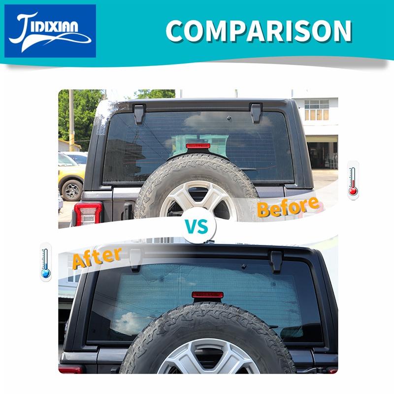 

JIDIXIAN Car Window Sun Visor Windshield Anti-UV Sunshade Cover Insulation Pad for Jeep Wrangler JL 2018 2022 Up