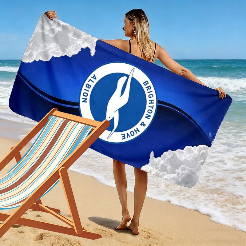 Asciugamano da Spiaggia Brighton & Hove Albion, Asciugamano Grande Morbido Asciugatura Rapida per Spiaggia Campeggio Nuoto