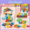 Baby Wooden Animal Puzzle Brightly Colored Educational Toy For Kids