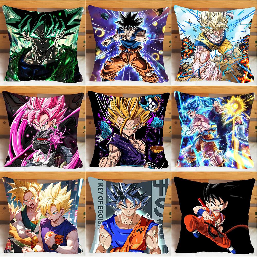 Kissenbezüge mit Dragon Ball-Motiv: Anime-Charakterdesigns für ultimative Fan-Dekoration Anime-Peripherie-Dekorationsgeschenke