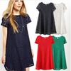 Elegante Abito in Pizzo Stile Europeo Abito Corto Svasato Vita Alta
