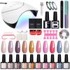 PHOENIXY 10 Colors Gel Nail Polish Nail Dryer 36W UV LED Lamp Soak Off Gel Varnish Manicure Set and DIY Nail Art Decoration Tools