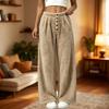Women's Flannel Pants Loose Wide Leg Casual Comfortable for Home and Everyday