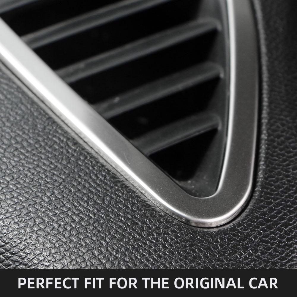 2pcs Car Styling for Peugeot 2008 E2008 2020-2022 Car Dashboard Outlet Cover Sticker Stainless Steel Cover Stickers