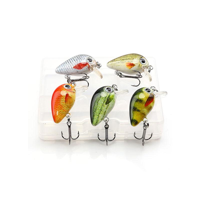 Mini Crankbaits Fishing Lures 1.8g 3cm 5pcs Cranks Wobblers Sets of Lures Hard Floating Kit Artificial Fishing Bait Pike