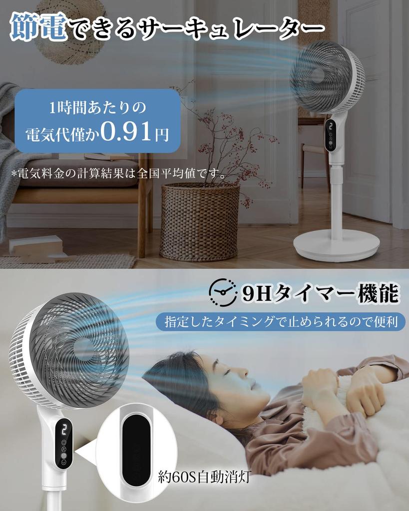 Can Be Used As Both an Electric Fan and a Circulator In 2024 Energy 6 Levels of Airflow Quiet Living Remote Control Energy Timer 60S Panel Automatic