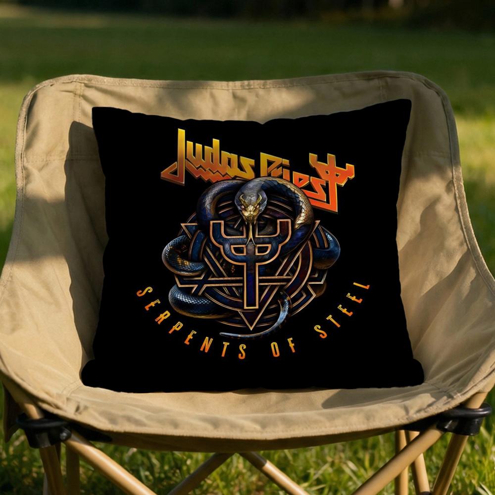 JJudas PPriest Cushion Cover Soft Reversible Durable Pillow Cover MultiScene Use for Home Car Daily Comfort
