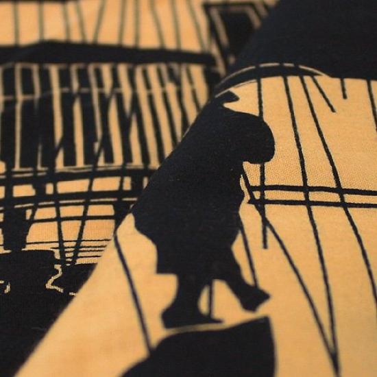 Some no Anbo Tenugui hand Tokuoka Made in 35cm x 100cm (Japanese towel) "Evening Shower" Orange, Hand-dyed, 100% Cotton, weave, Japan,