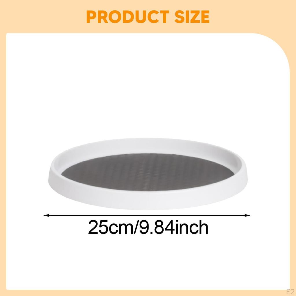 Lazy Tray Rotating Serving Pantry Storage Nonslip Spice Holder Turnable Organizer for Shampoo
