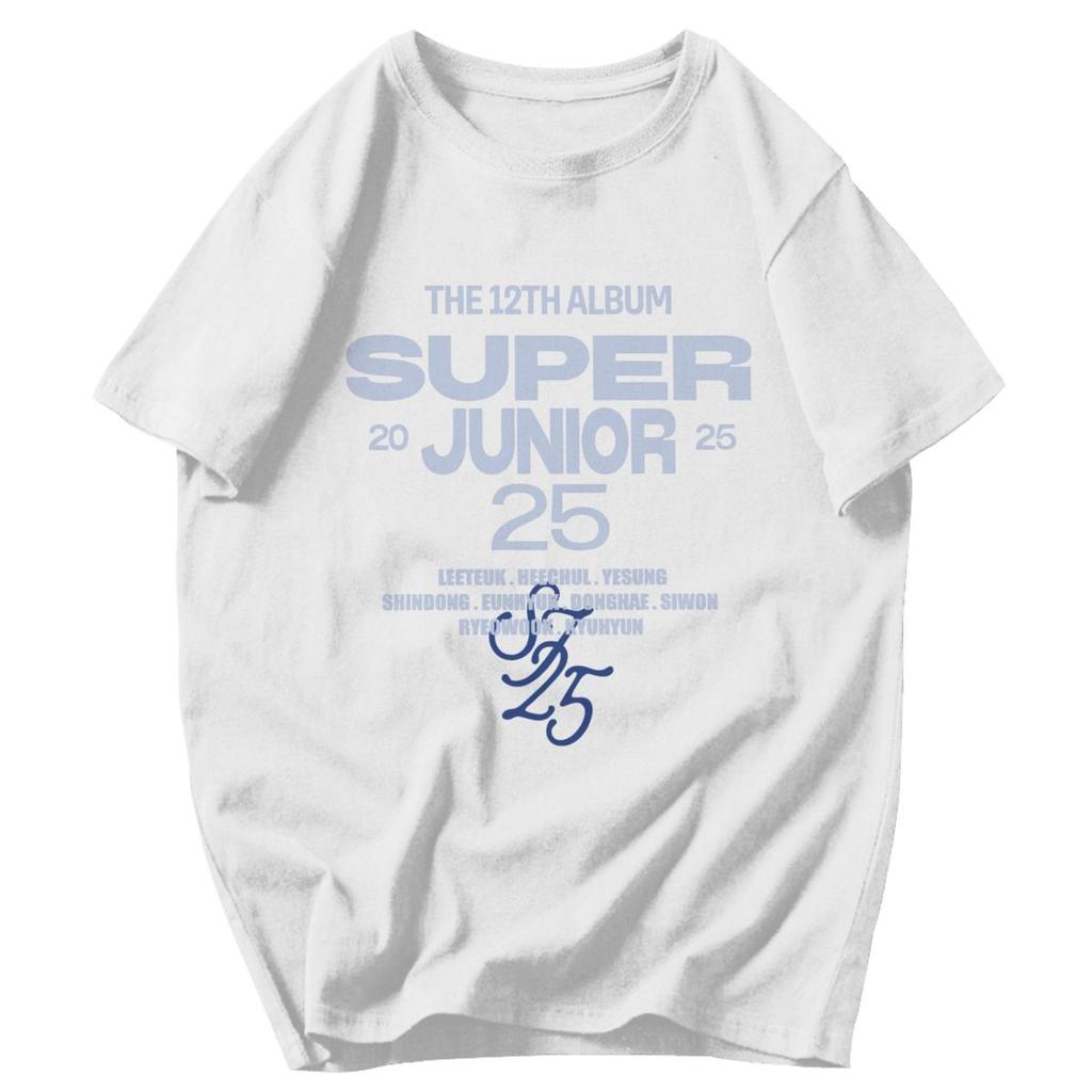 Men T Shirt 12TH ALBUM SuperJunior 25 Fans Gifts Cotton Y2K Graphic Crewneck Unisex Tops T Shirts