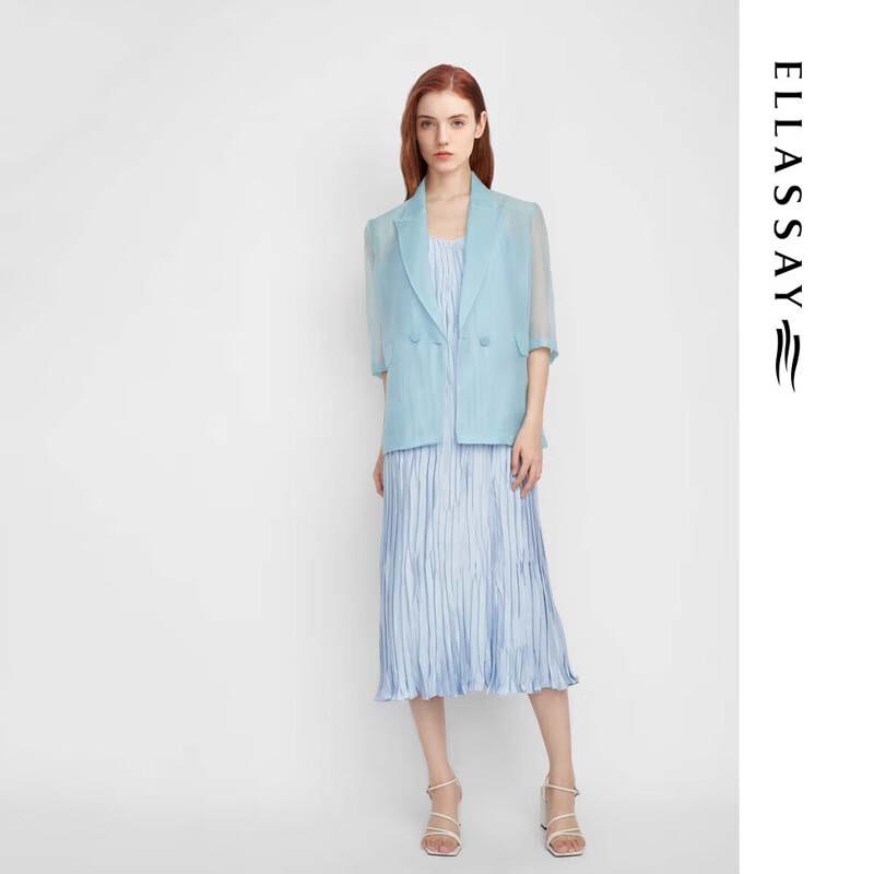 ELLASSAY Women's Sheer Elegant Blazer