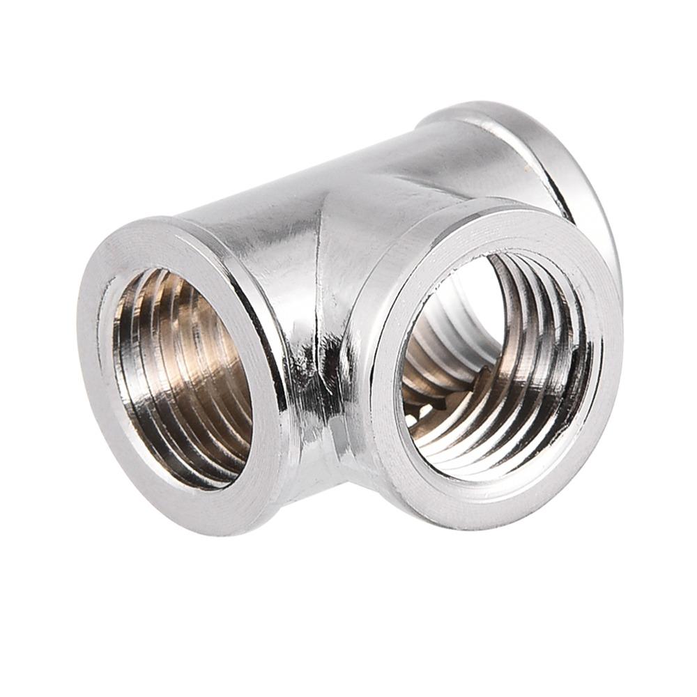 3 Way T Shape Fitting Silver Tube Connector durable Water Cooling Fitting  Water Cooling Systems