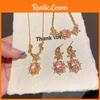 Floral Gold Plated Zirconia Necklace With Elegant Design For Womens Casual Wear