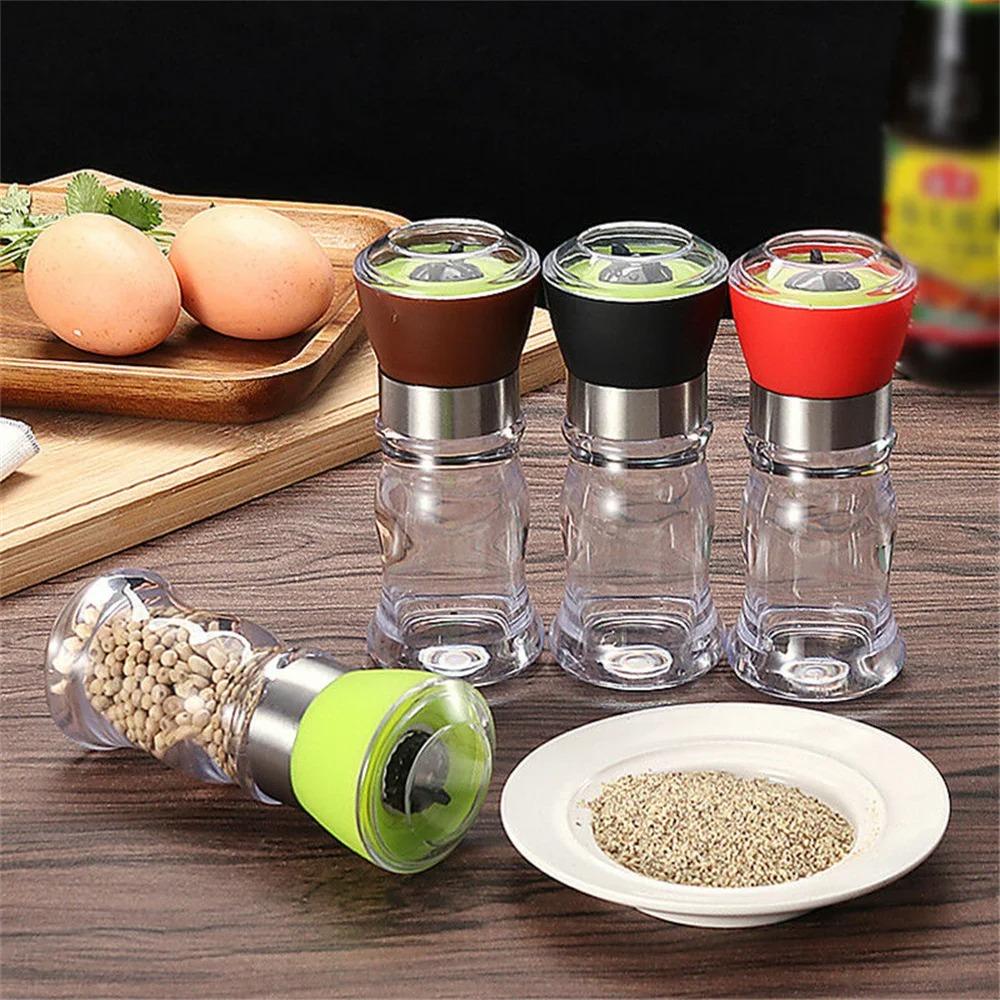 Refillable Salt and Pepper Grinder Adjustable Particle Size Seasoning Bottles Spice Mill  Steak