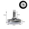 8Pcs Steel Adjustable Furniture Feet with Nylon Base Levelers for Sofa Table Chair Cabinet Workbench - Easy Leveling