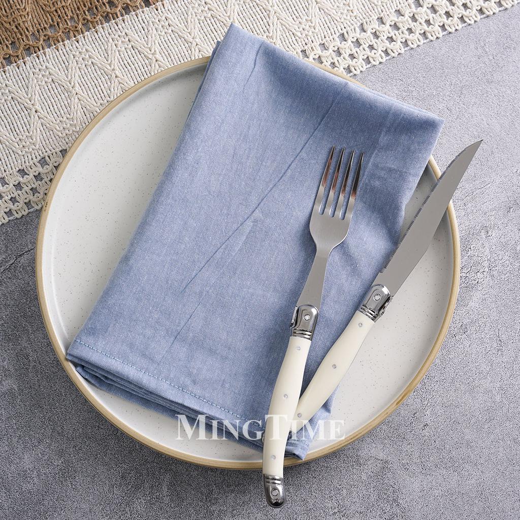 45×45cm Pure Cotton Square Napkin Heather Mixed Yarn 18×18in Soft Table Napkin for Wedding Party Hotel Home Kitchen Decor