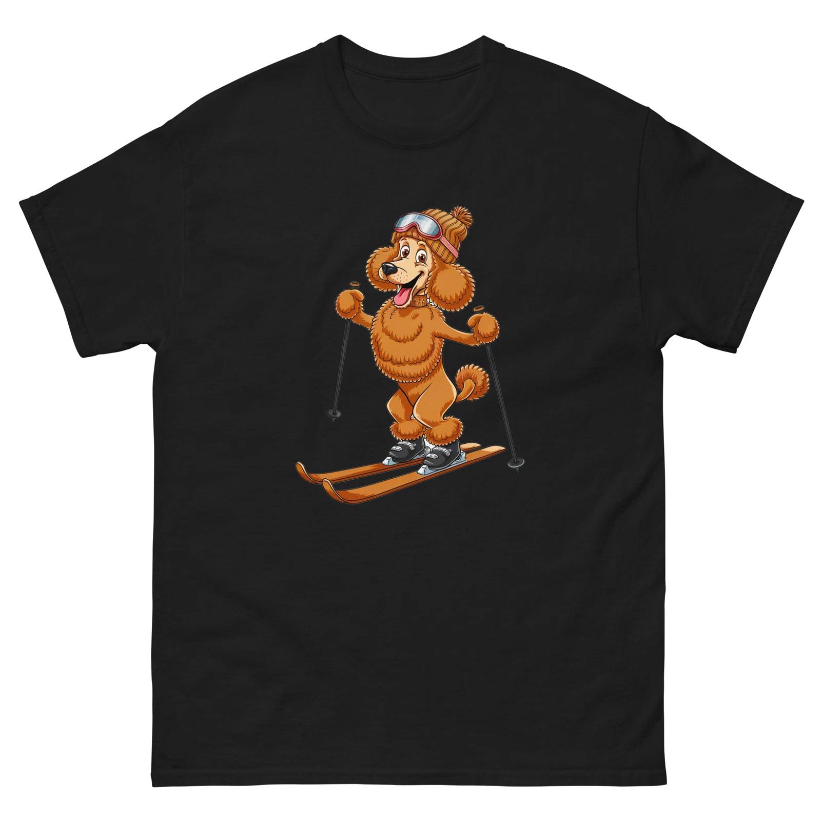 Poodle Dog Skiing Fun Ski Skier Shirt T-Shirt 3XL