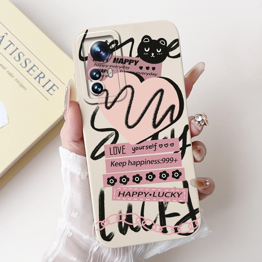For Xiaomi 12 Pro Case Mi 12 12X 12S Cover Cute Cartoon Rabbit Panda Soft Silicone Lens Protective Cases For Xiaomi 12S Pro Capa