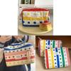 Polyester Rainbow Dot Makeup Bag With Breathable Design For Travel And Daily Use