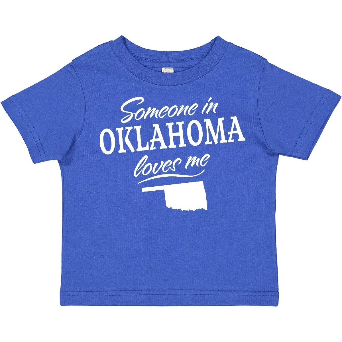 Inktastic Someone In Oklahoma Loves Me Toddler T-Shirt State Home Family Kids 140