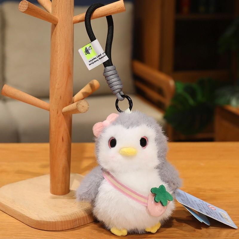 Penguin Panda Dog Pendant Animal Plush Doll Keychain Toy Backpack Decoration