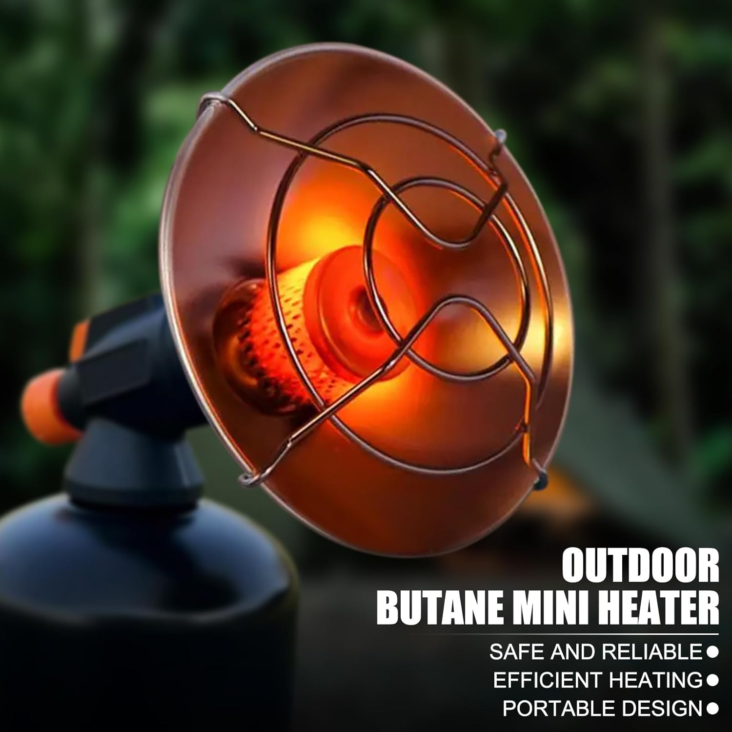 Outdoor Heaters, Portable Camping Heater for Tents Mini Outdoor Butane Heater Golf Cart Heater for Garage, Camping, Picnic