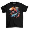 Rainbow Golden Koi Fish Japanese Style T Shirt Top Unisex S Black Cotton Unisexs Goth Fantasy Dark