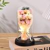 Qixi Festival Valentine's Day Gift Pearl Yarn Eternal Flower Rose Glass Cover Creative Birthday Gift Ornament