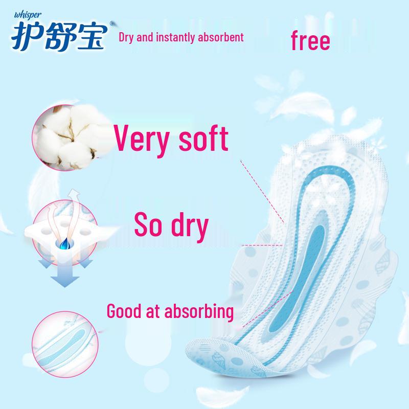 Whisper InstantClean Overnight Sanitary Pads