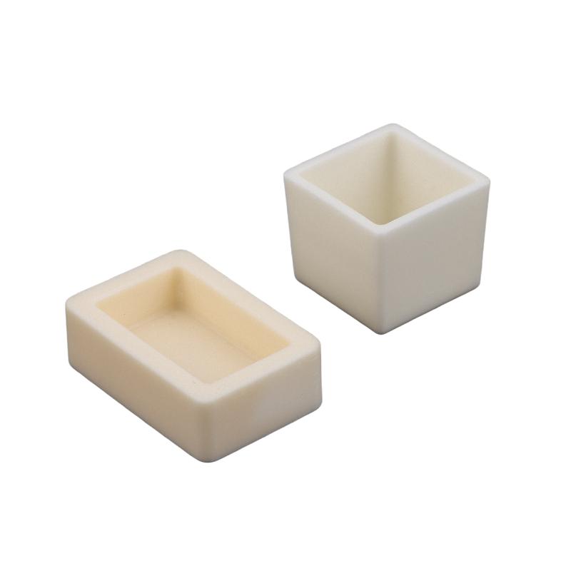 1Pcs High Purity High Temperature Resistant Multiple Sizes Ceramic Crucible 99% Alumina Square Crucible For Laboratory
