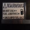 Fuel Sticker Fuel Outlet WARNING F-02