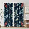 2pcs, Contemporary Curtains Boho Nature Leaf Versatile 100% Polyester (without Rod) All Seasons Perfect for Bedroom Living Room