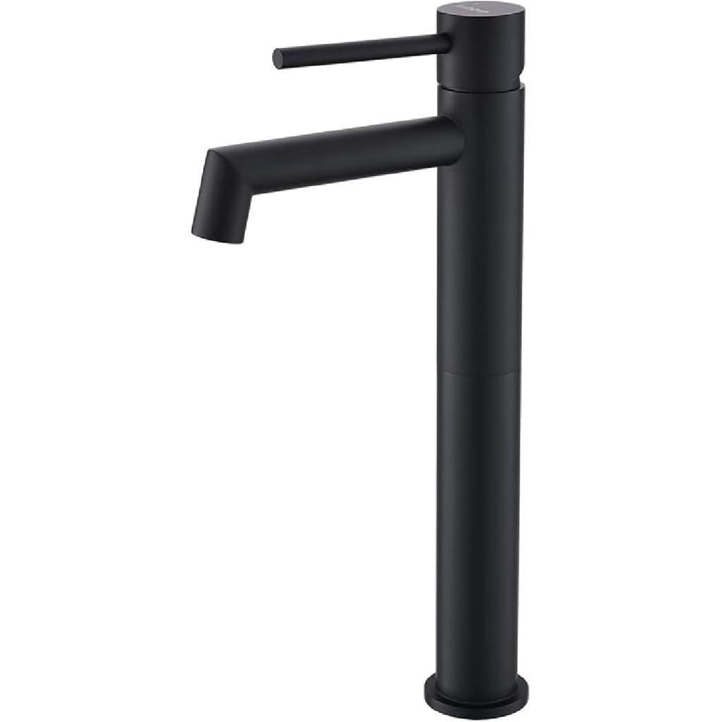 Brushed Gold Bathroom Faucet with Plastic Pop Up Drain, 6.25'' Metal Escutcheon and Supply Lines, Single Handle Stainless Basin Mixer Tap, Modern