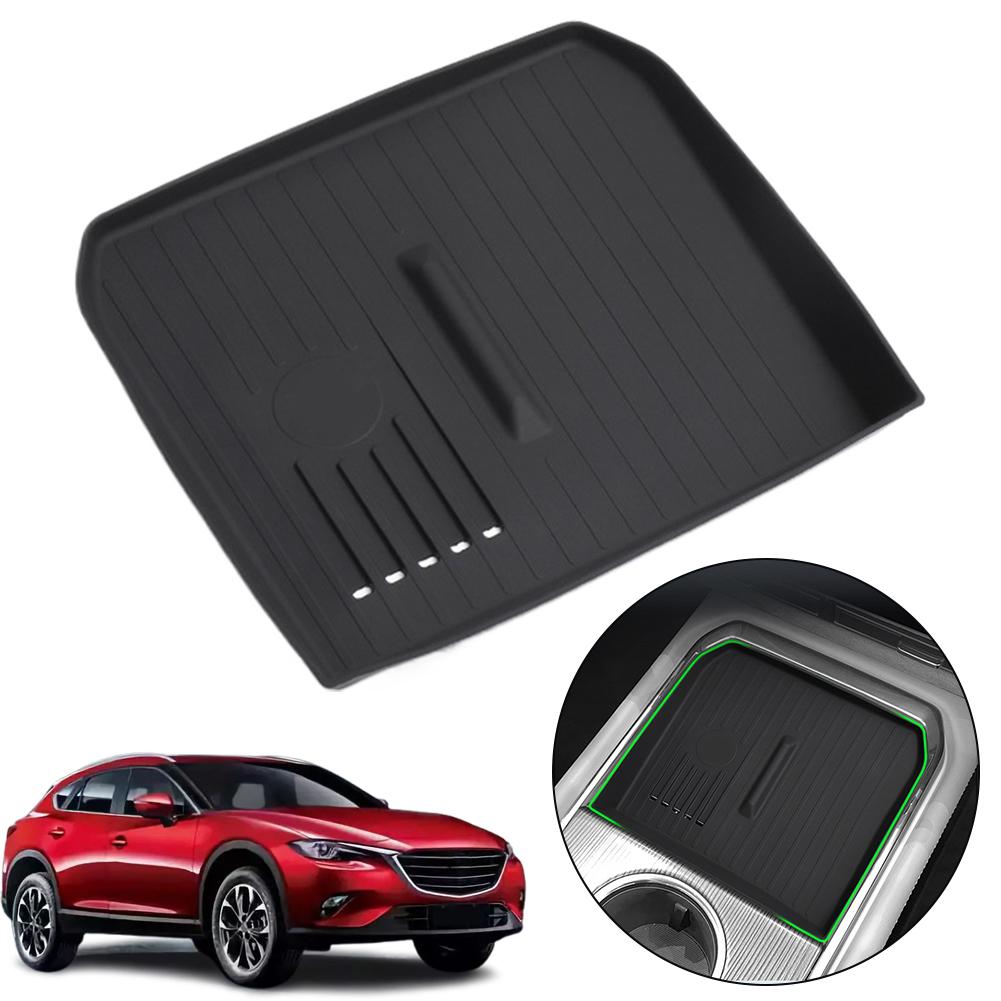 For MAZDA EZ-6 6e 2025 Central Control Armrest Box Silicone Box Charging Car Storage Accessories Modification Wireless Pad Y1N9