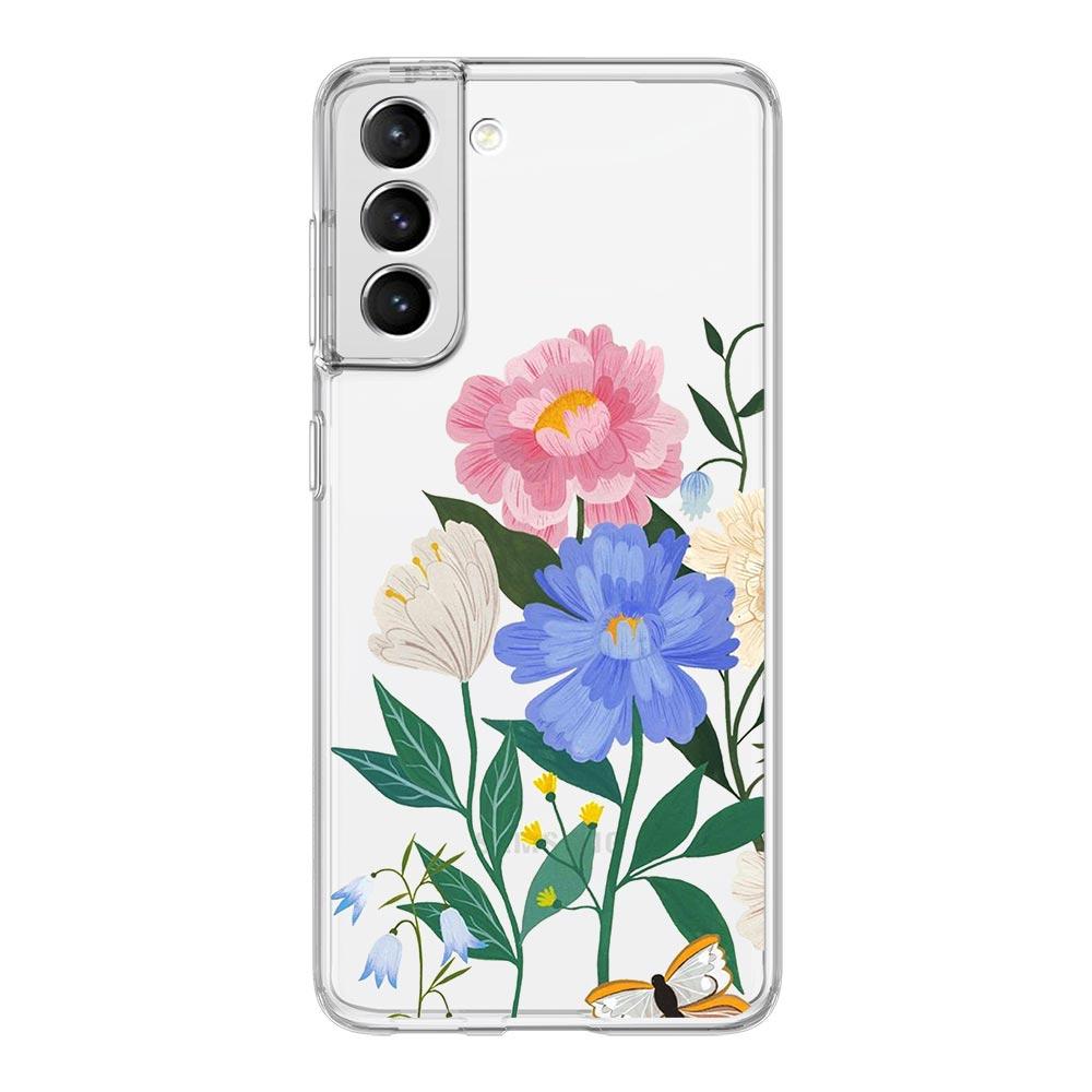 sunflower Flower Lavender Purple Phone Case For Samsung Galaxy S23 S22 S20 Ultra S21 FE 5G S9 Plus S10E S8 Note 20 Clear Cover