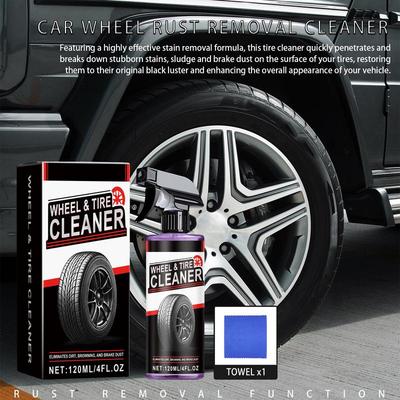 Car Wheel Rust Removal Cleaner 120ml Iron Rust Remover Iron Decontamination Spray Rust Stain Remover For Cars Derusting Spray