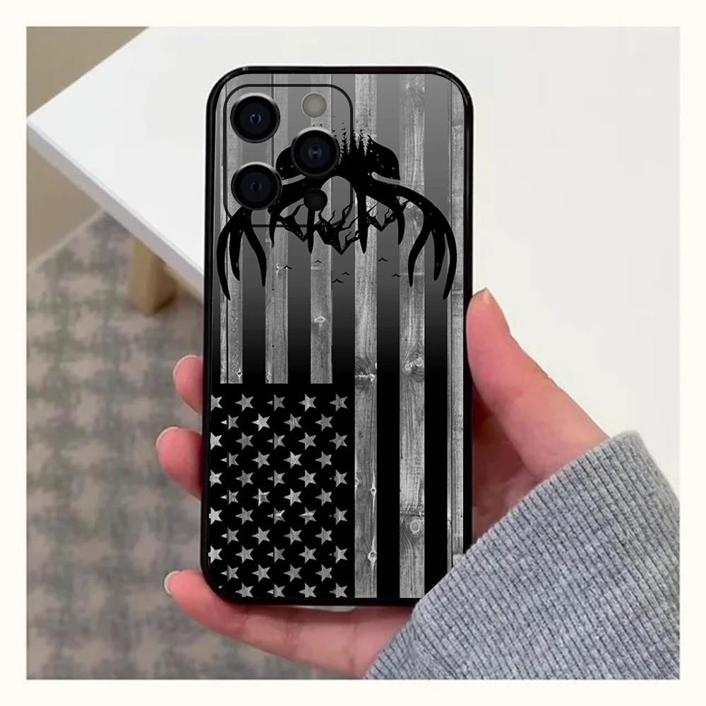 

American flag Phone Case For Apple iPhone 15,14,13,12,11,Pro,X,XS,Max,XR,Plus,Mini Soft black shell iPhone11
