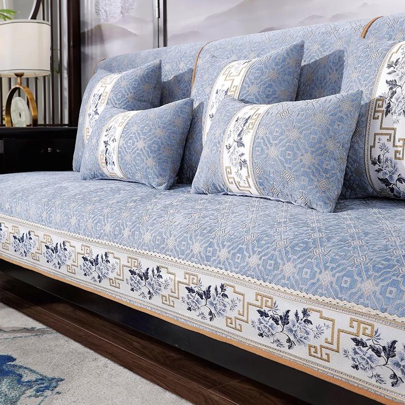 Sofa Cushion New Chinese High-End Non-Slip Cushion Rosewood Full Cover Cloth Four Seasons Universal Wooden Sofa Cover