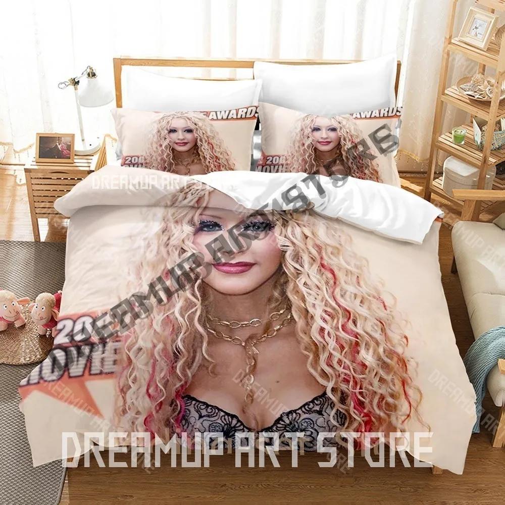 3D Print Christina Aguilera Bedding Set Single Twin Full Queen King Size Bed Set Adult Bedroom Duvetcover Sets Cool Bed She